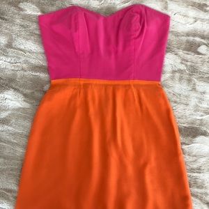Kimberly Taylor 100% Silk Color Block Mini Dress